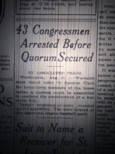 Ballgame or hot, sweaty hearing room? Source: The Pensacola Journal, August 24, 1914.