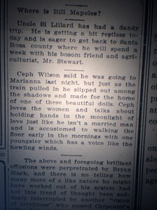 Big brother's boorish behavior.  Source: Pensacola Evening News, August 12, 1912.