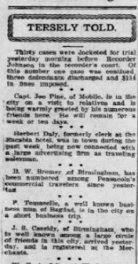Example of a Tersely Told column from The Pensacola Journal, June 24, 1908. Source: LOC.