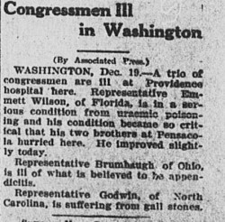 Emmett almost died in December, 1914.