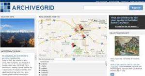 Sample image of ArchiveGrid's site. Source: http://beta.worldcat.org/archivegrid/