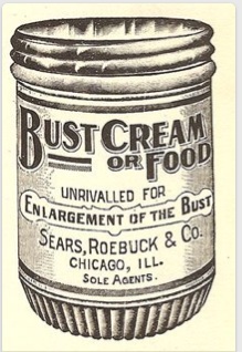 Er...yeah. Bust cream OR food. Good old Sears. Source: www.retronaut.com