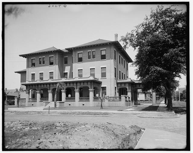 Osceola Club, corner of Garden and Baylen, taken around 1910. Source: LOC.gov