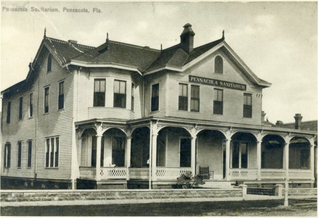 St. Anthony's Hospital, also known as the Pensacola Sanitarium, post move. Source: Pensacola Historical Society
