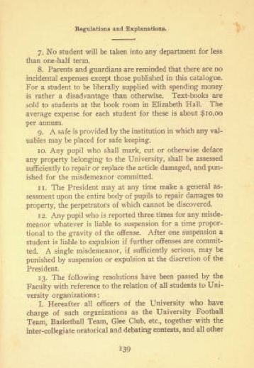 See item number 12. Plagiarism may have been considered a misdemeanor; still, such a misdemeanor could have serious ramifications: Expulsion, for instance. Source: www.stetson.edu