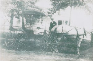 Dr. Wilson and his buggy, probably the same one Emmett drove.