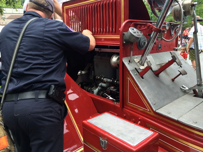 A straight-four cylinder engine. I said, "I was expecting something like a V-12" The chief said, "You have to remember. it was 1926. They had V-nothing."