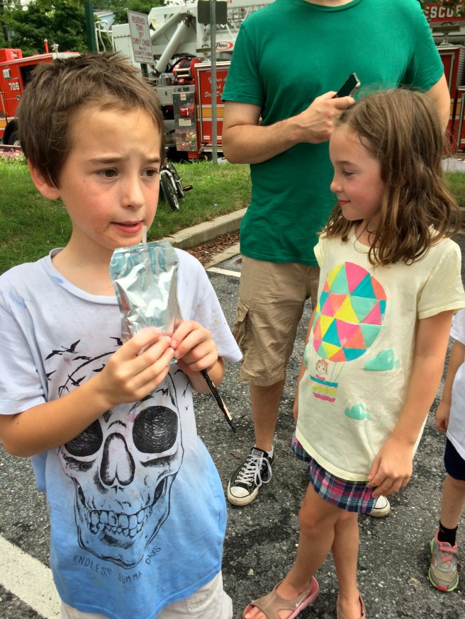 There was a lot of free barbecue, ice cream, and juice-type-things, which my kids love.