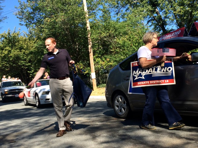 Does your heart good to see the candidates out of the cars, mingling and slinging hard candy.