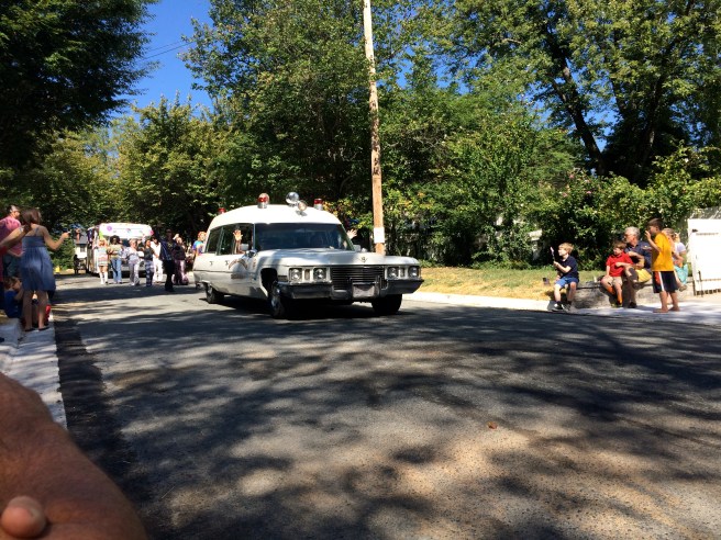 An antique ambulance --