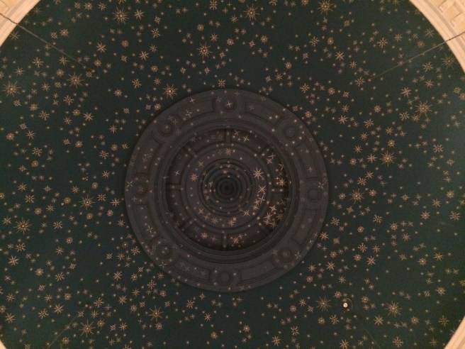 Stars. Hundreds of them. Painted onto the dome of the ceiling.