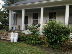 This was the entrance to the former kitchen, in the rear of the house.