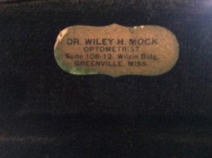 I'm not sure why my great grandfather would have obtained his glasses from Greenville, as he lived in Vicksburg at the time. Perhaps he knew this optometrist personally.