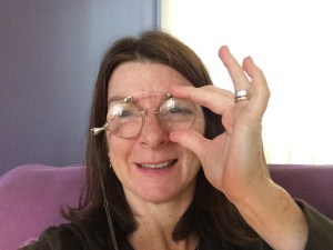 I looked at printed words on a page through them, and the text was pretty clear! 