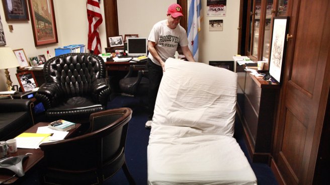 Lawmakers sleeping on the job? Staying up all night for their constituents? As if! Source: NPR via MCT via Getty Images.