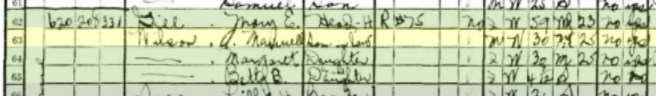 A snippet of the 1930 U.S. Census. Source: Ancestry.com