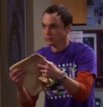 Sheldon realizes he holds the DNA of Leonard Nimoy in his hands. Source: CBS, via YouTube
