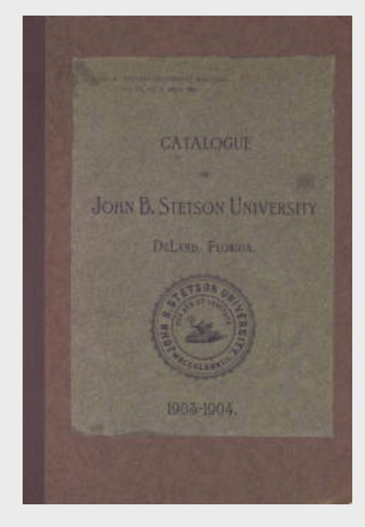 Stetson University Archives has been moving their holdings to digital format. What's nice is that the holdings are also searchable -- a great resource. Source: Stetson University Archives