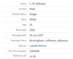 When you click on the spouse's name in both records, it reveals their parents -- and Labelle and Lois have the same parents, according to the record. Source: Ancestry.com