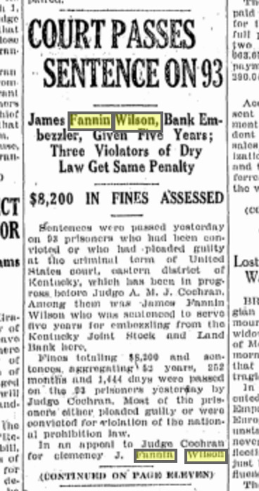 January 20, 1927, page 1, The Lexington Herald. Source: Genealogy Bank.com