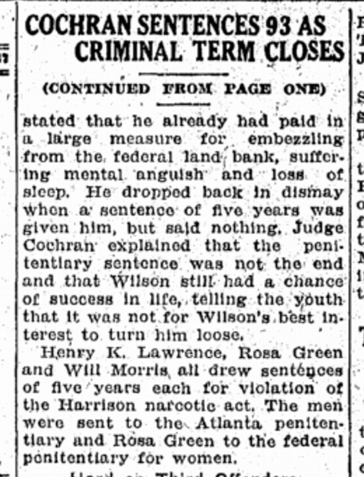 The second part of the story. January 20, 1927, page 11, The Lexington Herald. Source: Genealogybank.com