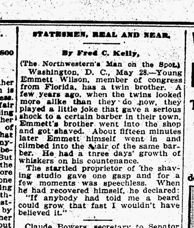 Source: The Daily Northwestern, Oskosh, Wisconsin, May 28, 1914