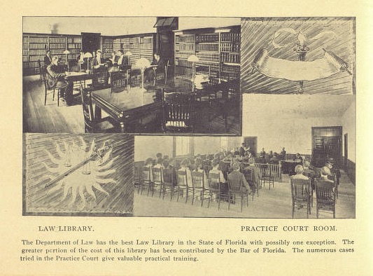 Students in the law library in the upper left corner. Notice the guy in the pale vest? Does he look familiar? He should! Source: Stetson University Archives
