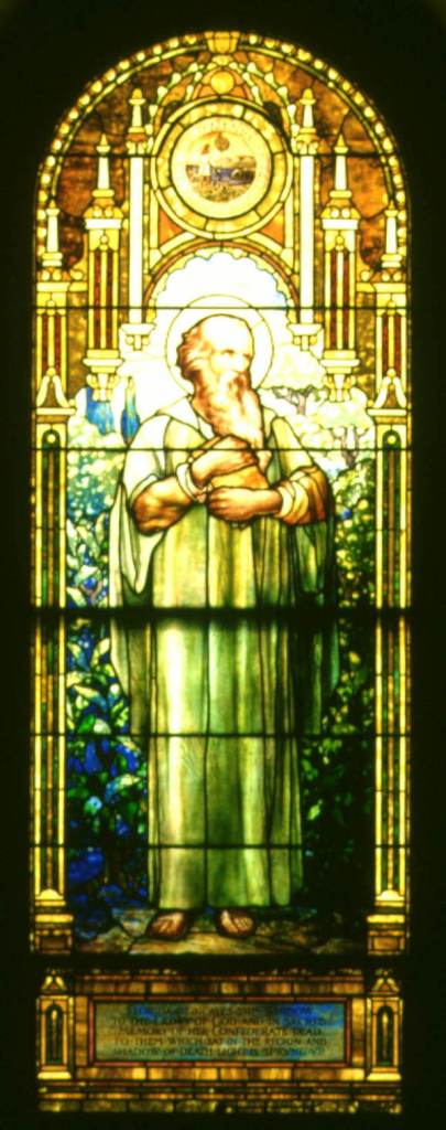 The Florida window at Blandford Church, Petersburg, Virginia. This is the window Emmett helped dedicate in June, 1912. Source: Florida Memory.com