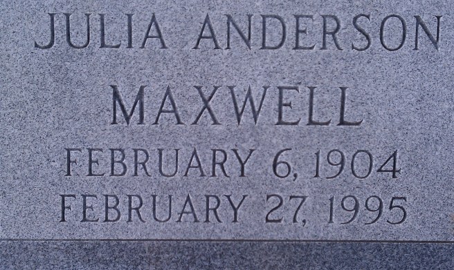 Julia Anderson Maxwell. Source: www.findagrave.com