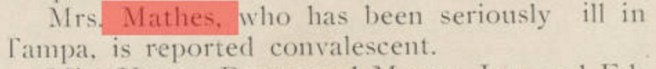 Convalescent from what? Source: Stetson University Archives, March 1902