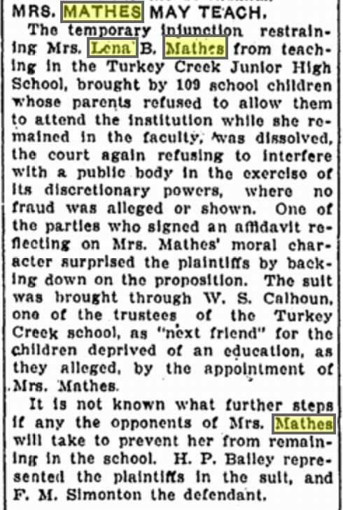From the Tampa Tribune, September 29, 1905. Source: GenealogyBank.com