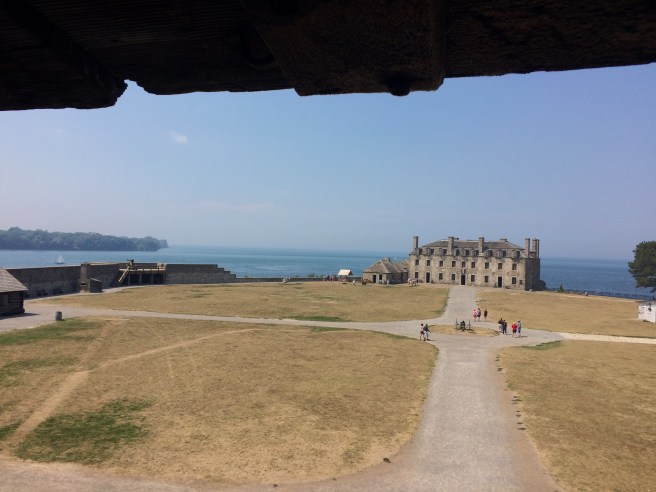 A view of the castle at Ft. Niagara from the watch tower. All of these buildings are original to the fort, and are well maintained.