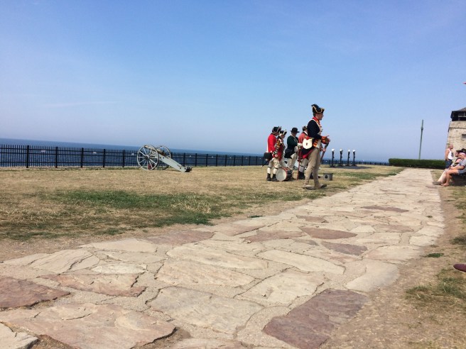 Preparing to fire the cannon. This was done with much ceremony, and a great history lesson by the reenactors.