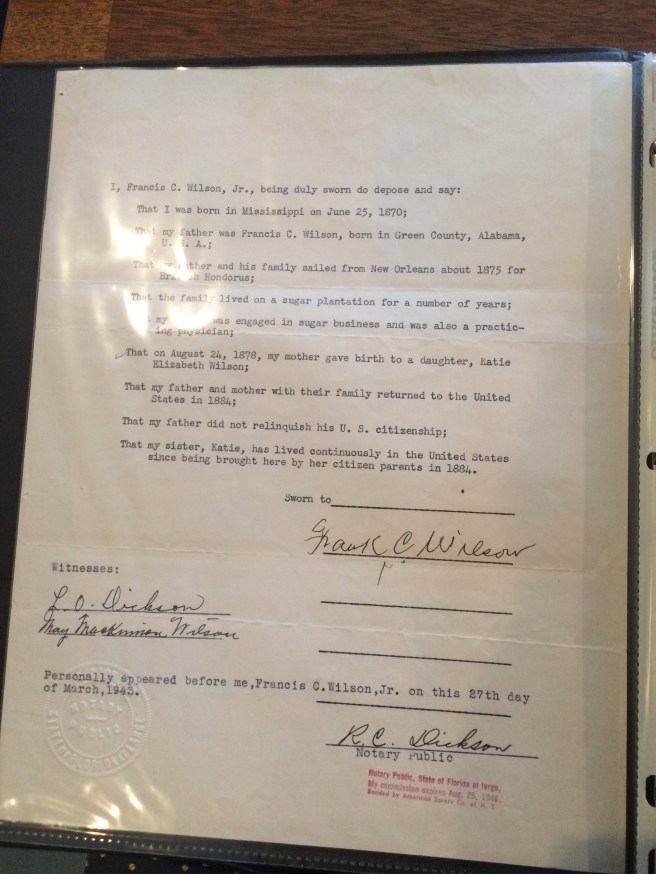 affidavit of citizenship